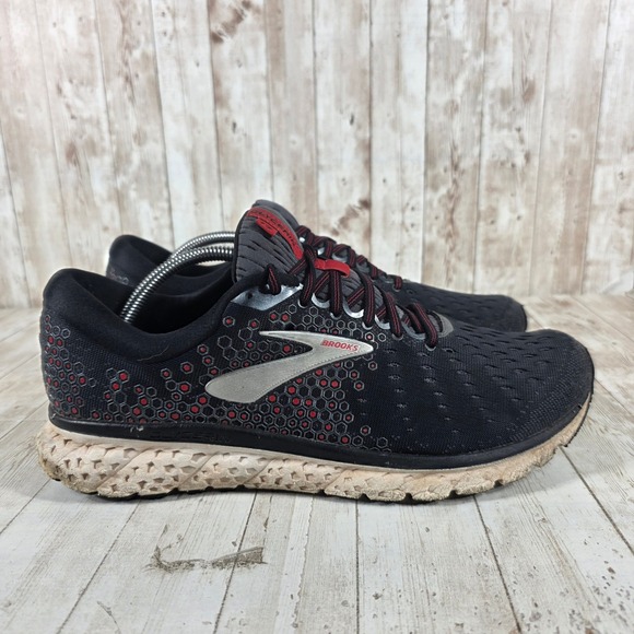 Brooks Glycerin 17 Mens Running Shoes Black Red Silver‎ 1102961D021 Size 12 D main image 4